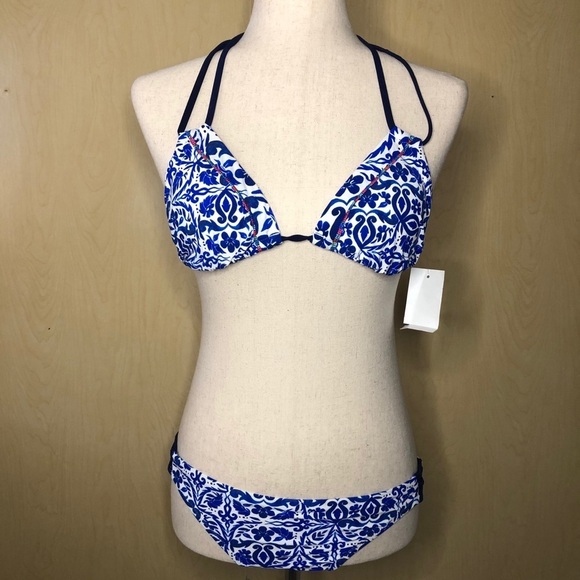 NWT Nanette Lepore Blue Two Piece Swimsuit - Picture 2 of 7